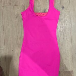 Good American Bright Pink Mini Dress
